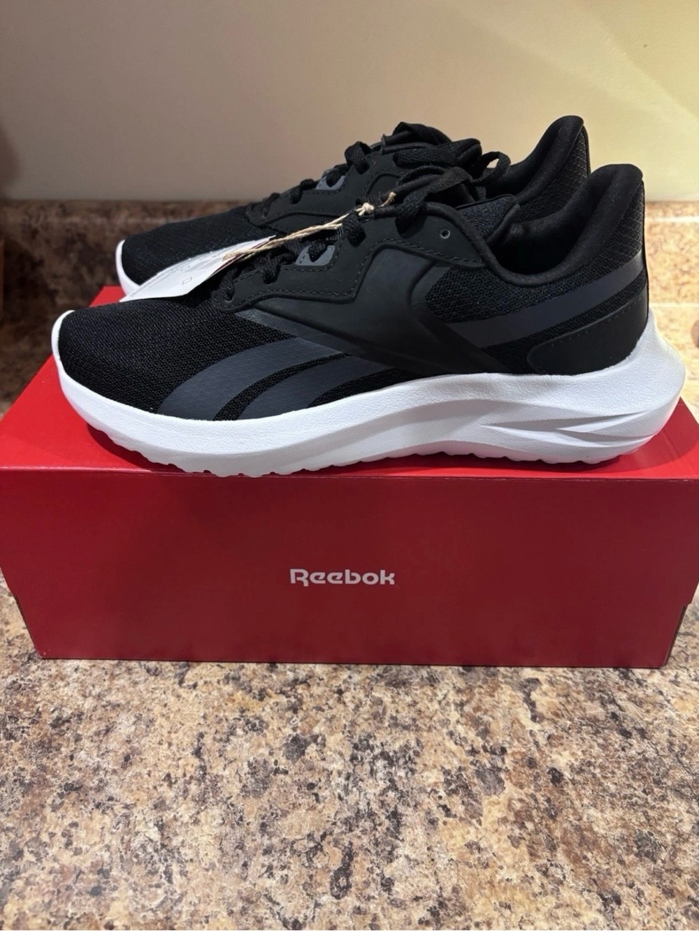 Reebok Women’s Black Athletic Running Shoes with White Midsole